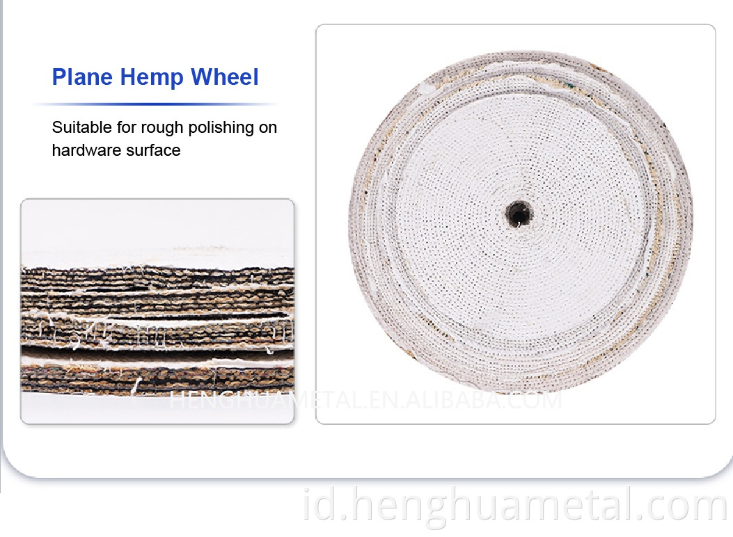 Henghua 2022 Air Hemp Wheel Roda Flap Flap Wheel Sisal Buffing Roda Polish untuk Memoles Stainless Steel